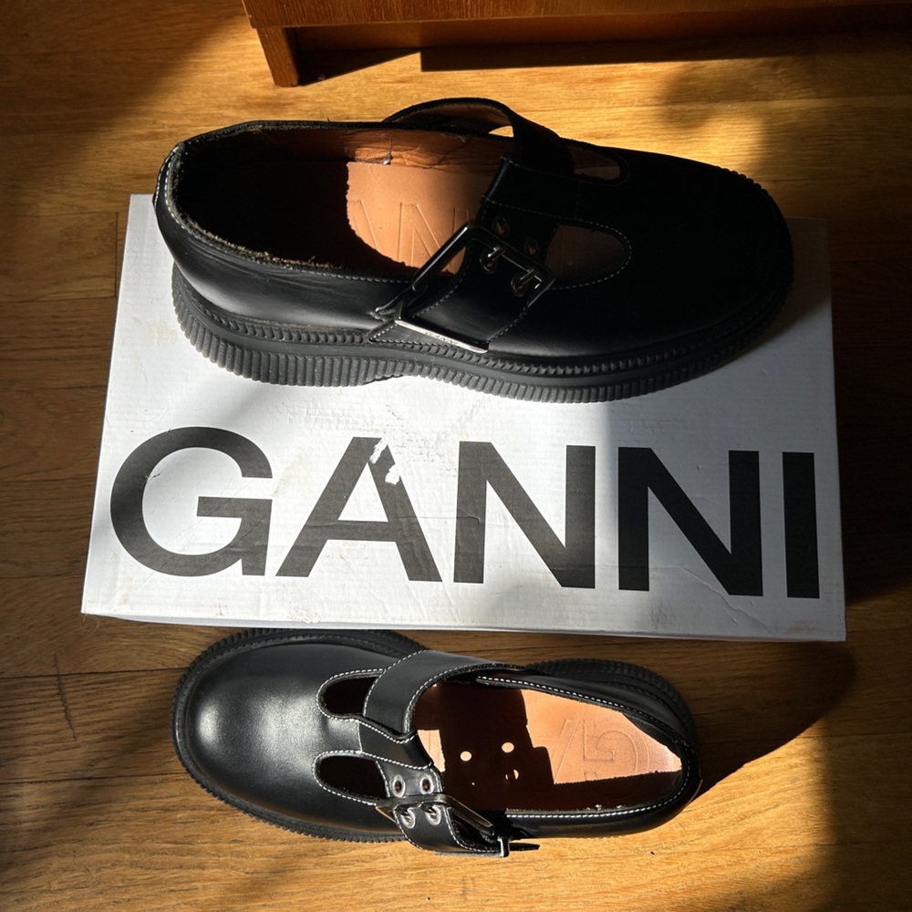 Ganni Black Mary Jane Creeper